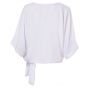 Yaya short sleeve top with knot detail pure white