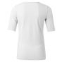 YAYA Round V-neck top off white