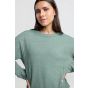 Yaya sweater with rib detail green