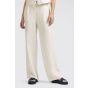 YAYA Striped linen-blend trousers sand linen beige
