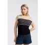 YAYA Sleeveless knitted top summer sand dessin