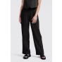 YAYA Linen-blend trousers washed black