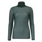 Modström siona print top dark green check