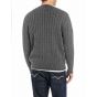 Replay maglia knit trui steel grey