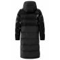 YAYA long puffer jacket hoodie en pockets black