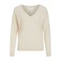 Object objthess l/s v-neck knit pullover sandshell