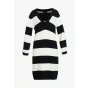 Object objharlow evelyn l/s knit dress black strip