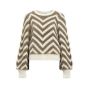 Object objhollow ls knit pullover white sand morel