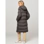 Yaya long reversable puffer jacket with hood black