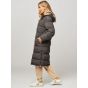 Yaya long reversable puffer jacket with hood black