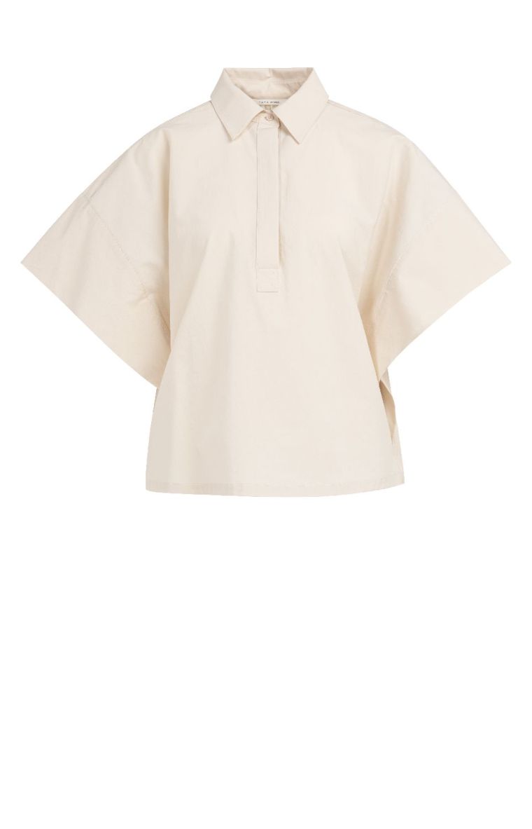 YAYA Blouse met mouwdetail cloud creme white