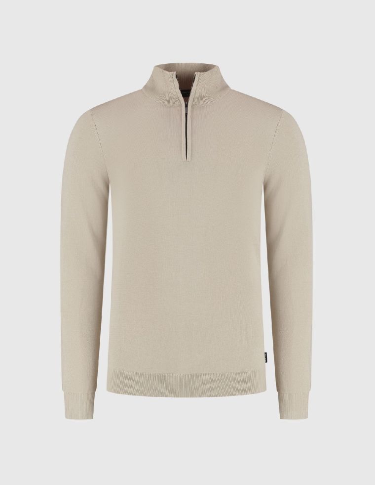 Saint steve cas-s zip trui sand