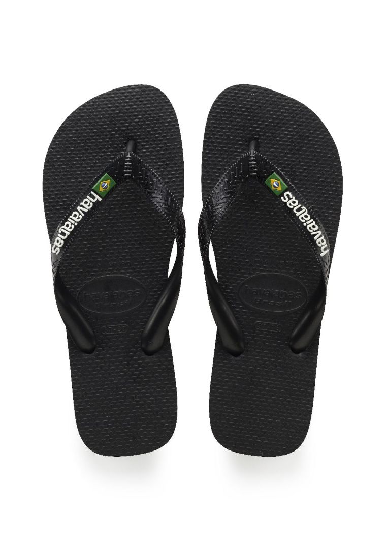 Havaianas brasil logo slipper black/black