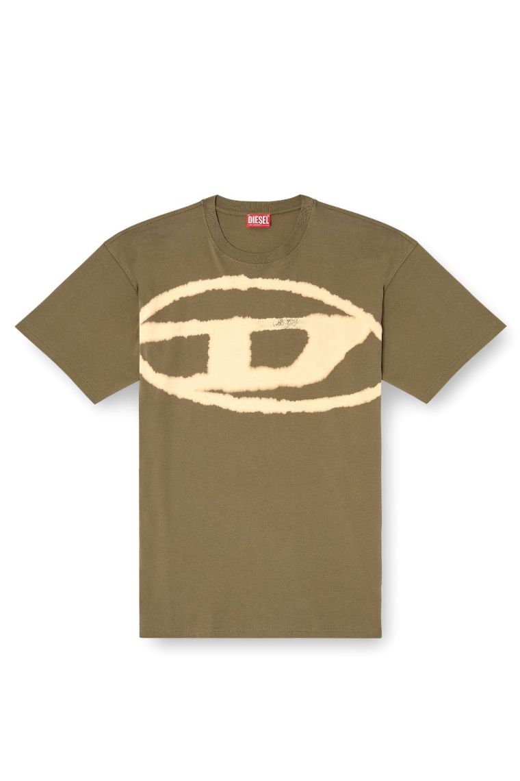Diesel t-boxt bleach t-shirt groen