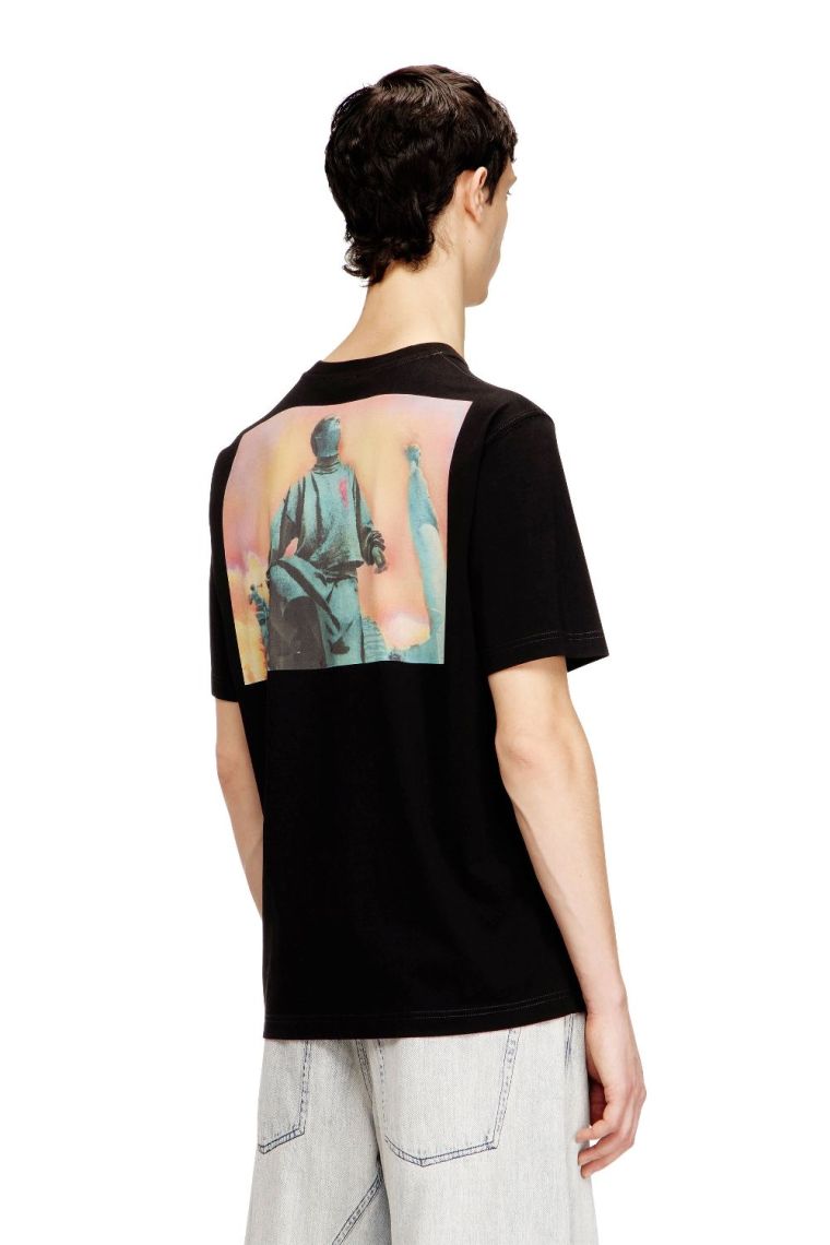 Diesel t-adjust-v10 t-shirt zwart
