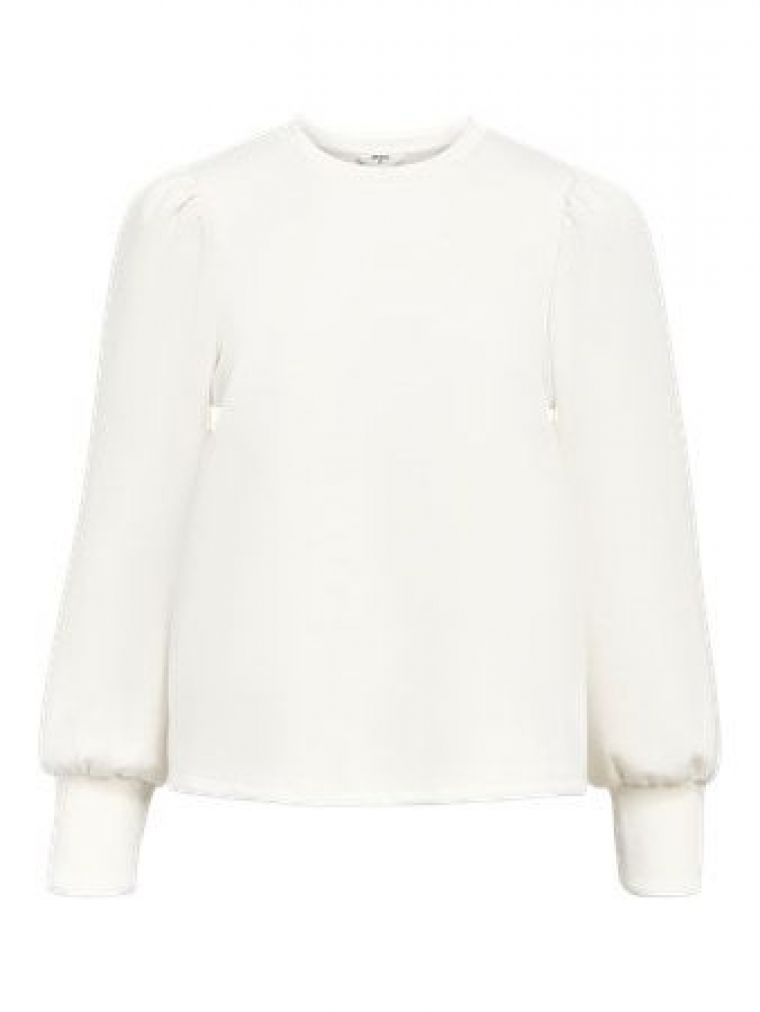 Object objandrea re l/s o-neck top noos white sand