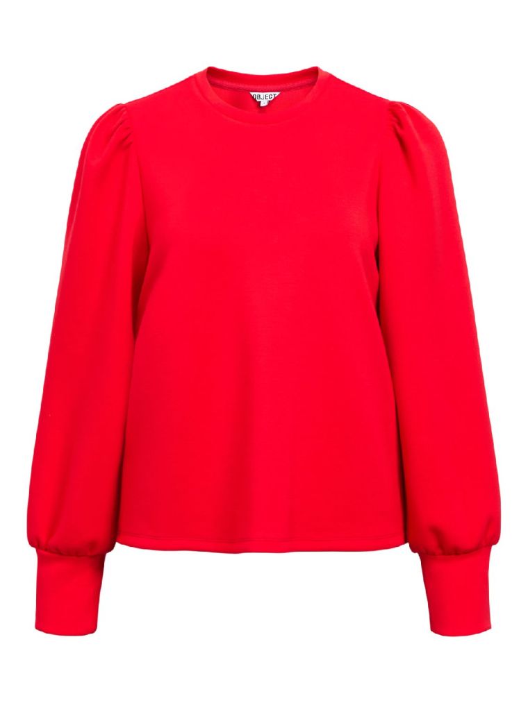Object objandrea re l/s o-neck top noos poinsettia