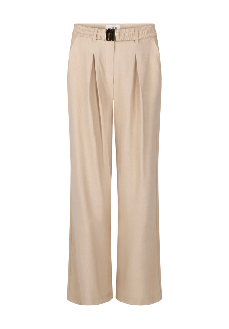 Aaiko Lotty fringed ray trousers sand