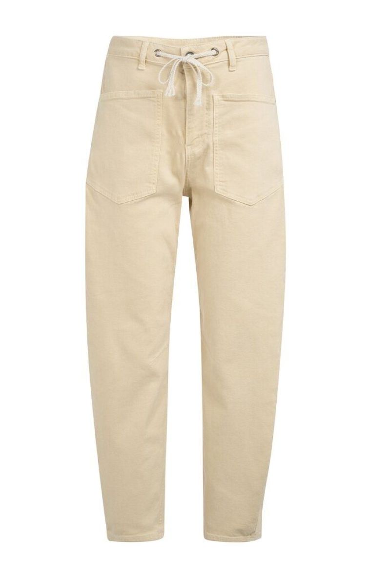 YAYA Gekleurde denim met koord warm beige