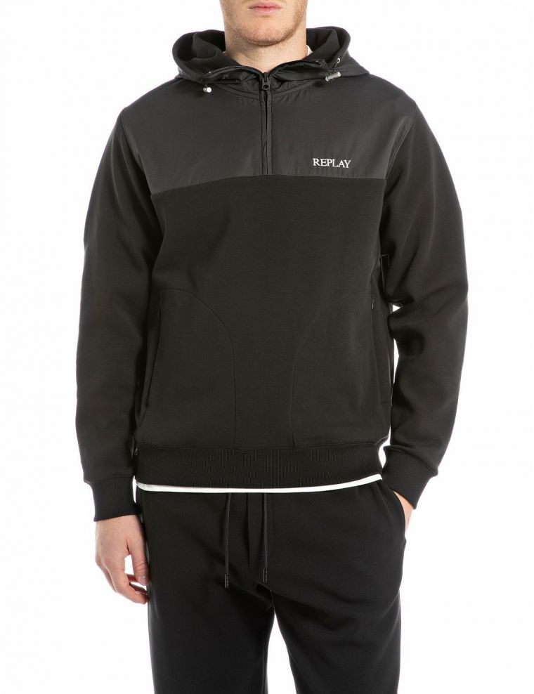 Replay felpa sweatshirt black