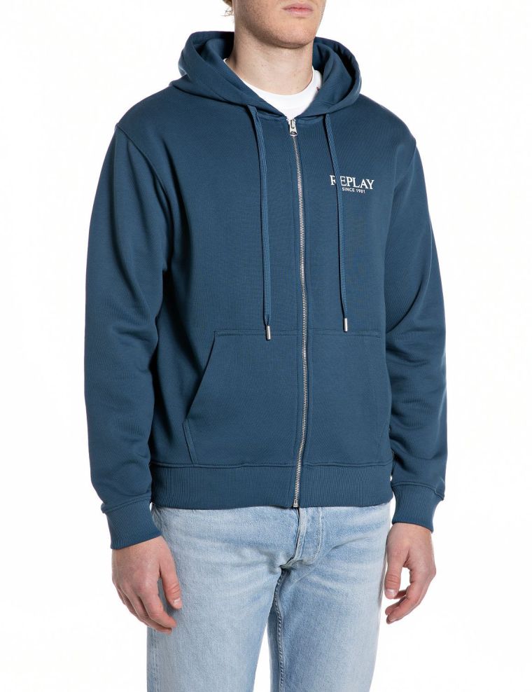 Replay sweatshirt m3311 23802 blauw