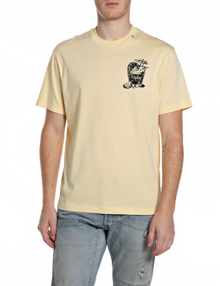 Replay t-shirt m3338 2660 geel (645)