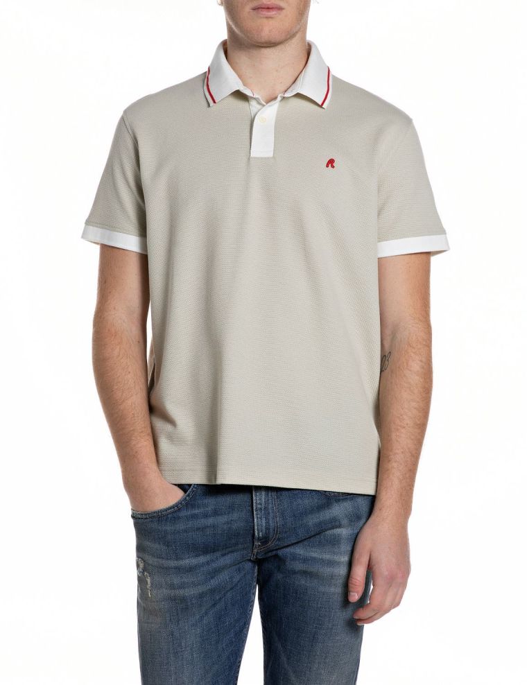 Replay polo m3435 23966 taupe