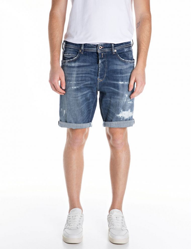 Replay rbj981q denim short medium blue