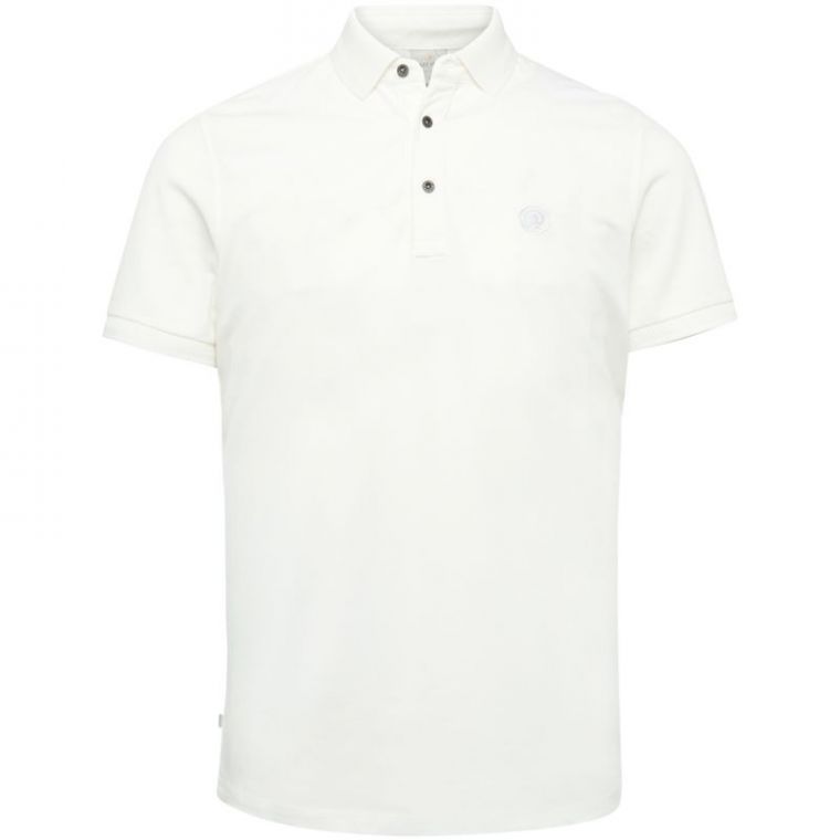 Cast Iron polo organic cotton pique snow white