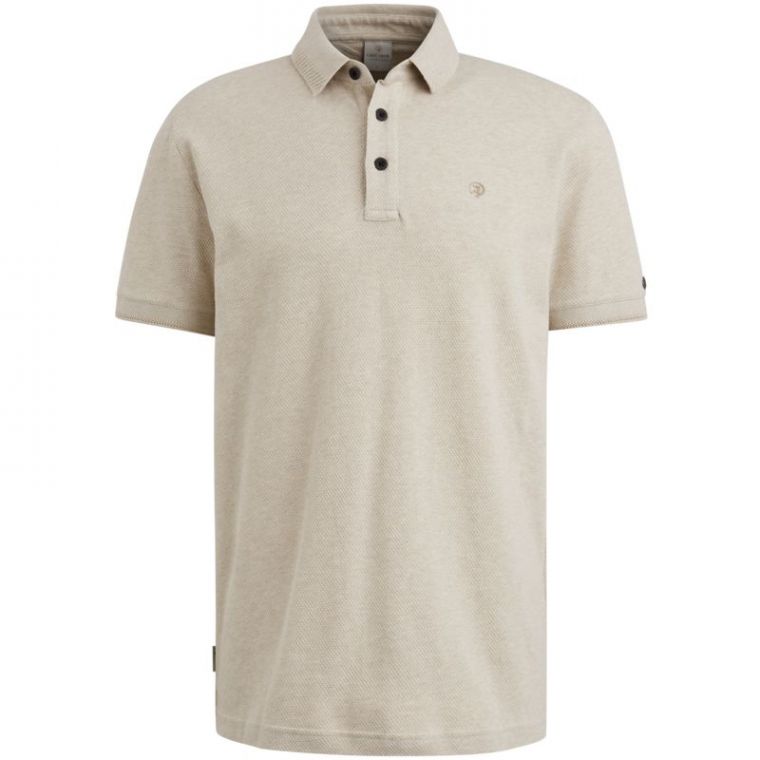 Cast iron s/s polo popcorn jersey melange