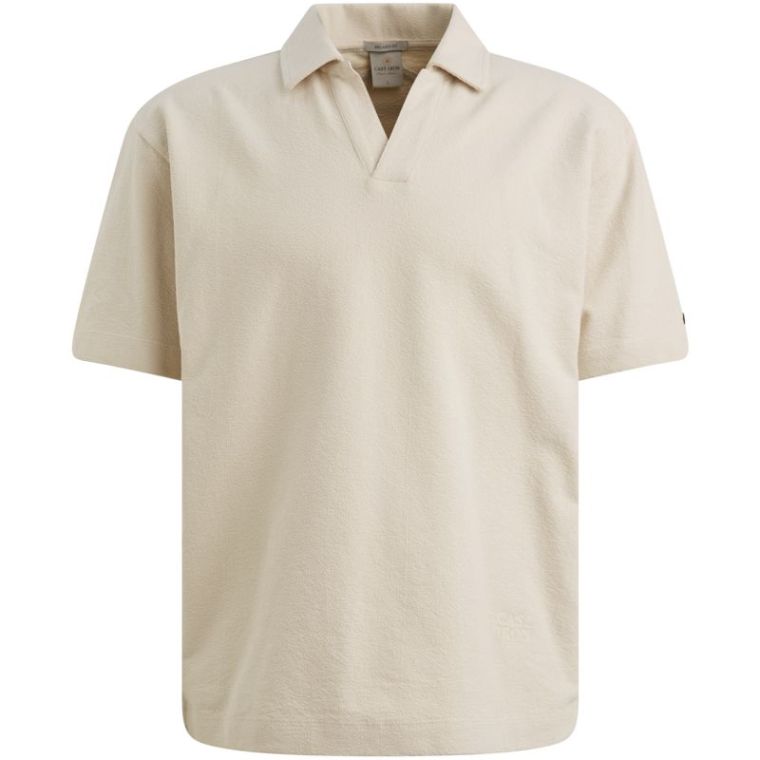 Cast Iron Short sleeve polo relaxed fit stru Silve