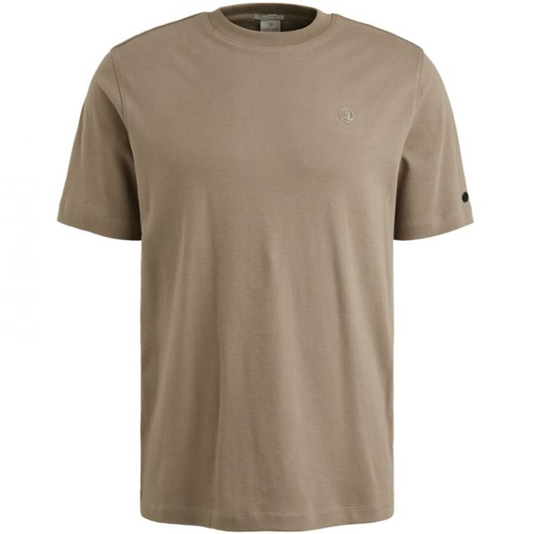 Cast Iron Short sleeve r-neck regular fit in Brind