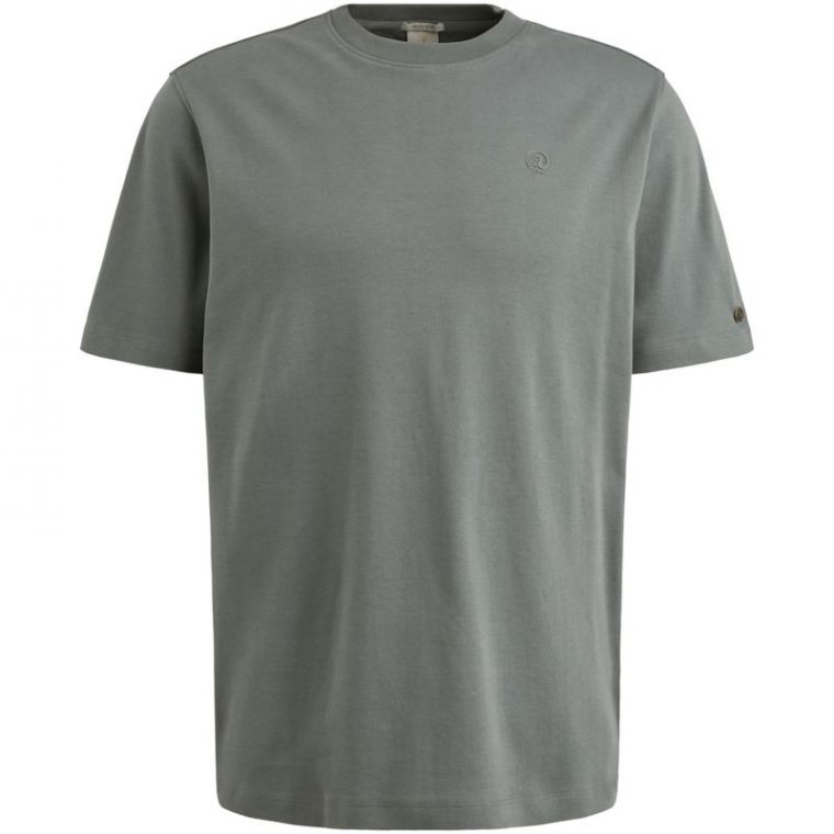 Cast Iron Short sleeve r-neck regular fit in Storm