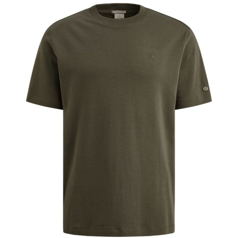 Cast Iron Short sleeve r-neck regular fit in Kamba