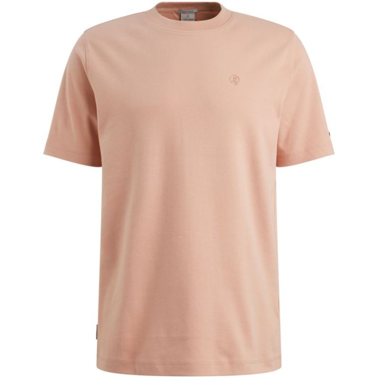 Cast Iron Short sleeve r-neck regular fit in Cafe 