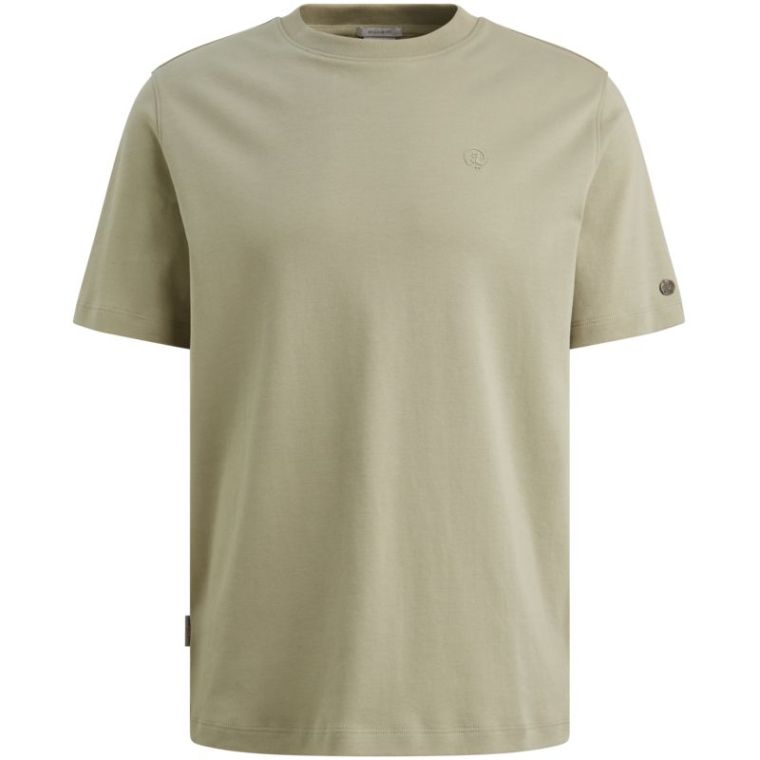 Cast Iron Short sleeve r-neck regular fit in Tea