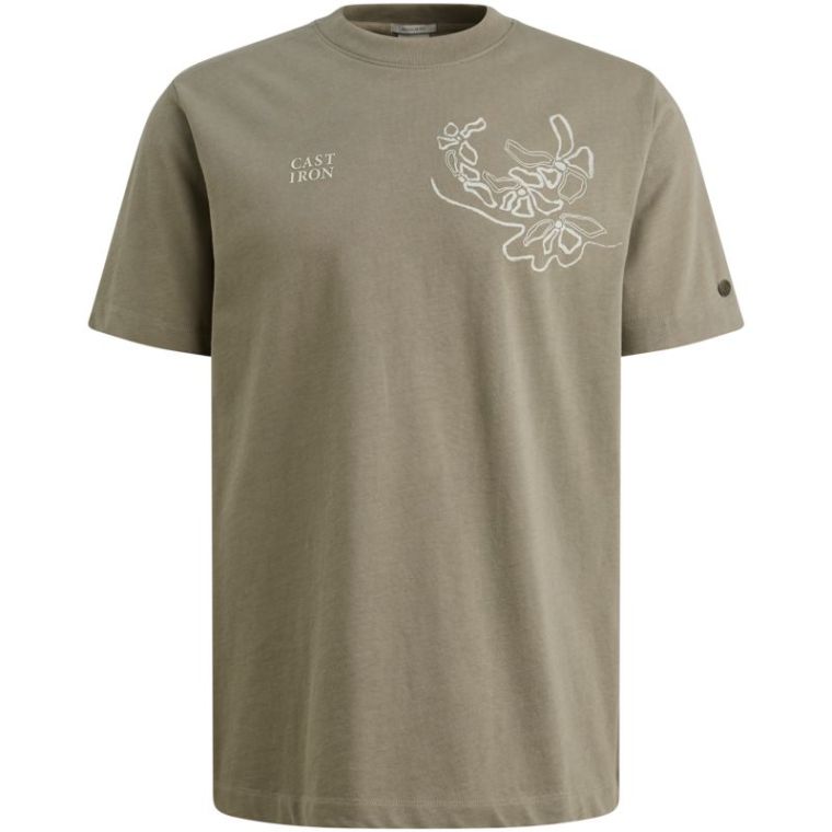 Cast Iron Short sleeve r-neck regular fit si Vetiv