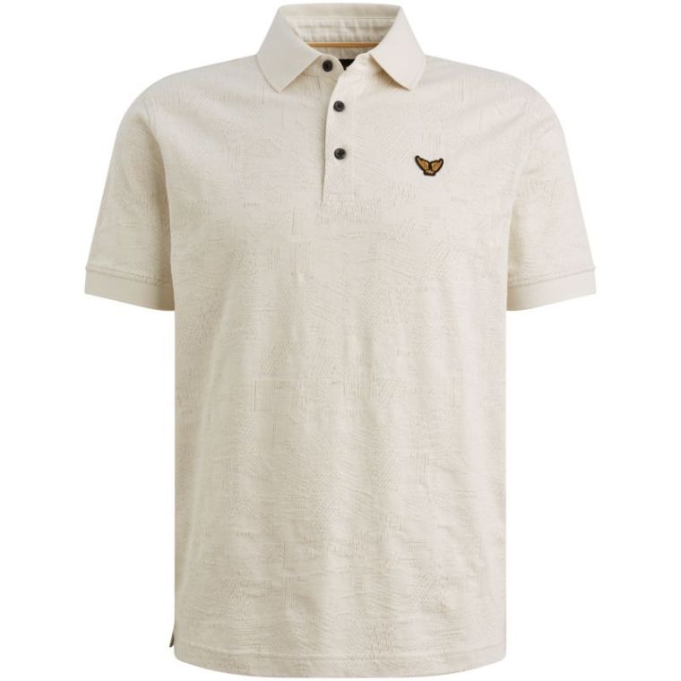 PME-Legend Short sleeve polo jacquard jersey Bone 