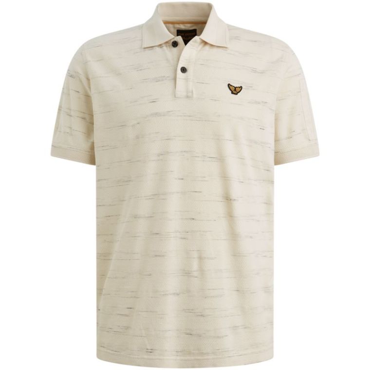 PME-Legend Short sleeve polo injected popcorn Bone
