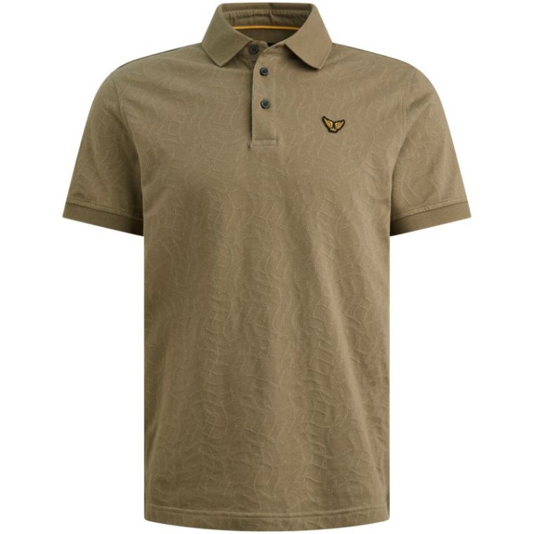 PME-Legend Short sleeve polo jersey jacquard Dusky