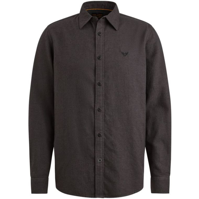 PME-Legend LONG SLEEVE SHIRT YarnDyed Grindle Jet 