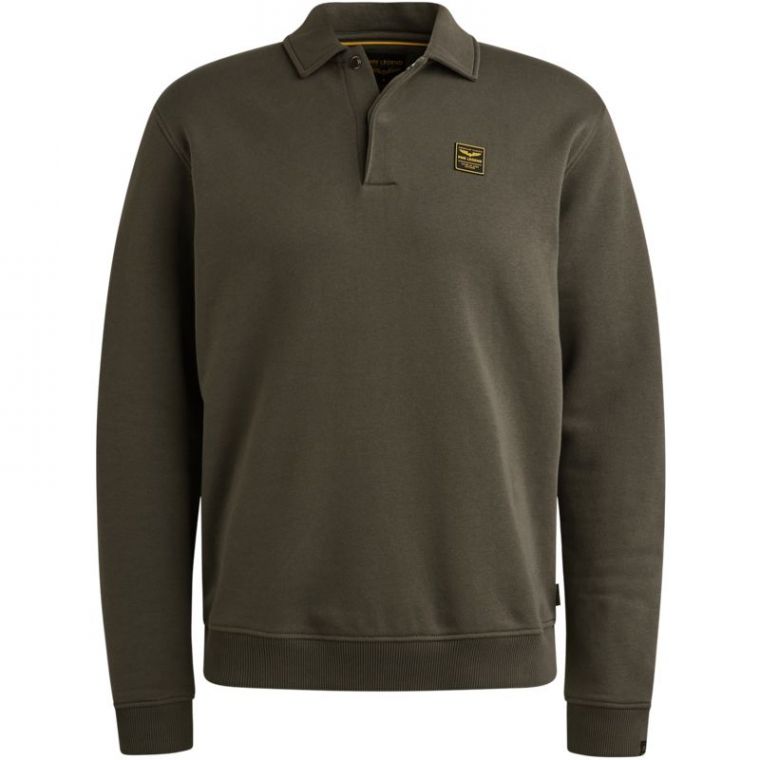 PME-Legend Half button collar 3t cross fleece Belu