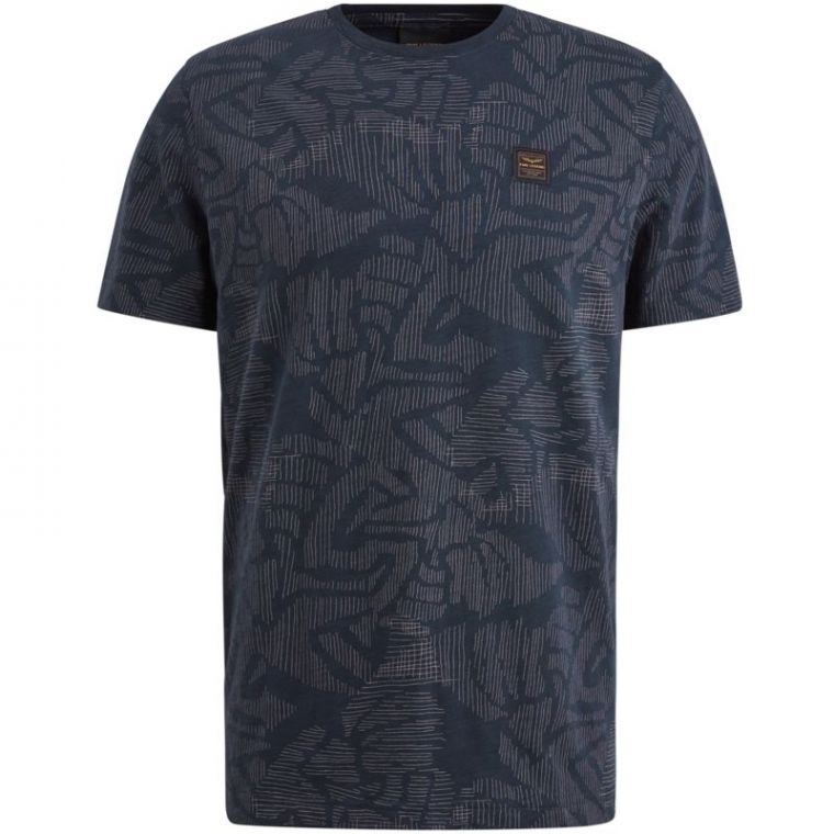 Pme legend s/s r-neck slub jersey aop salute