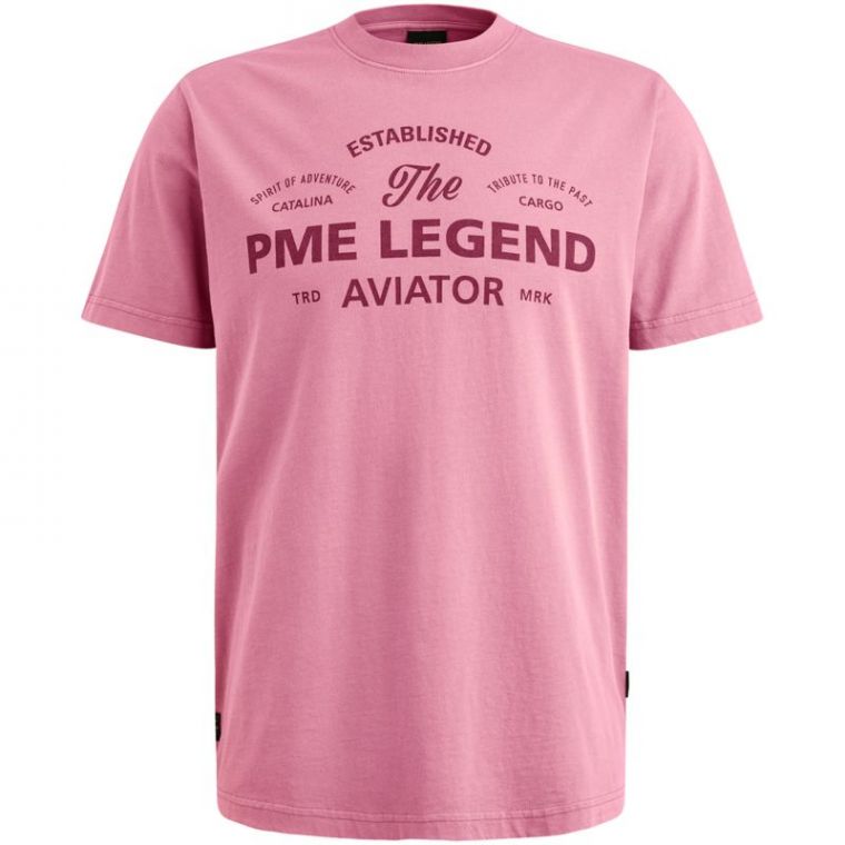 Pme legend ss r-neck single jersey moonlight mauve