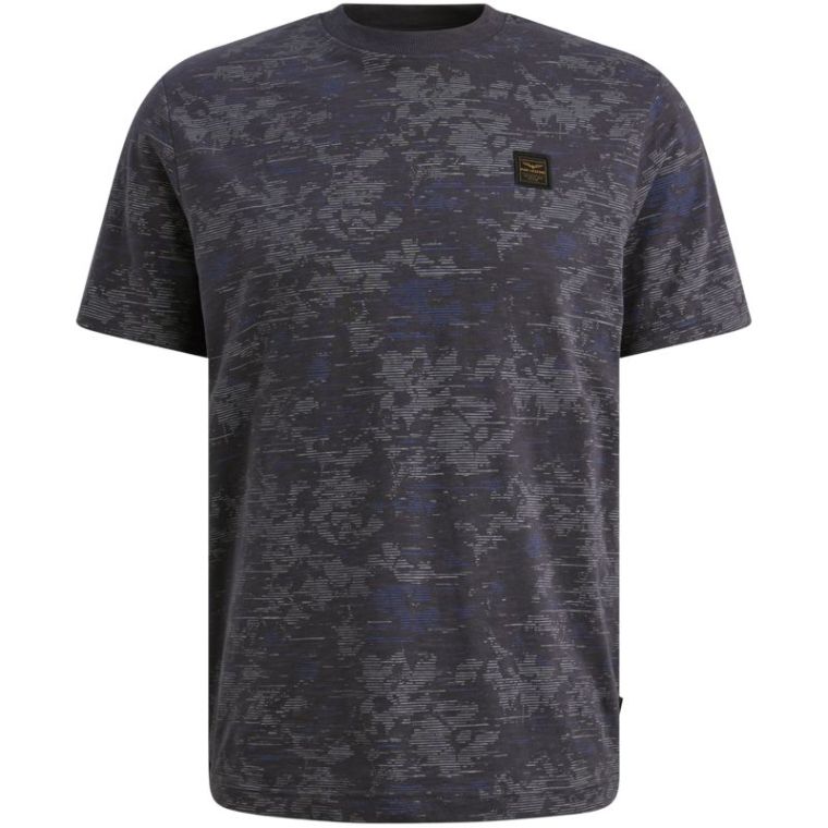 PME-Legend Short sleeve r-neck aop cotton slu Grap