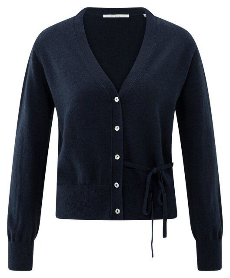YAYA Vest met taillestrik inkwell blue