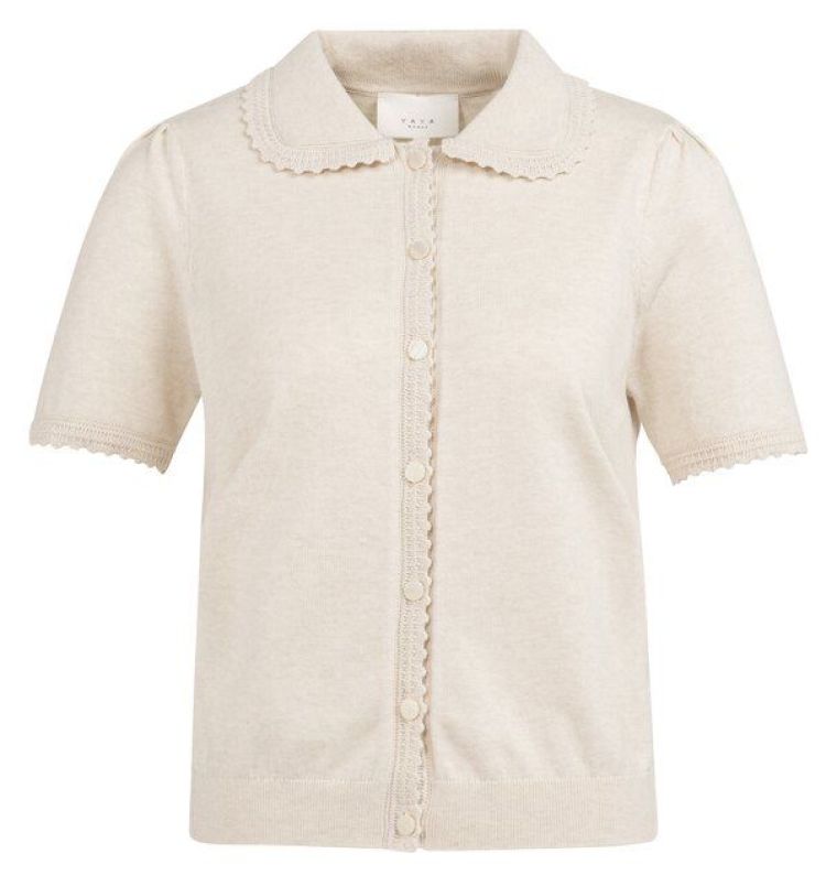 YAYA Vest met korte mouwen kit beige melange