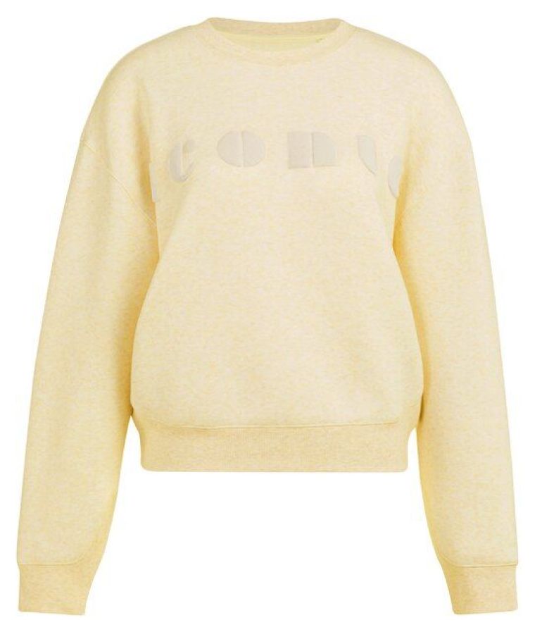 YAYA Sweater met artwork reed yellow melange
