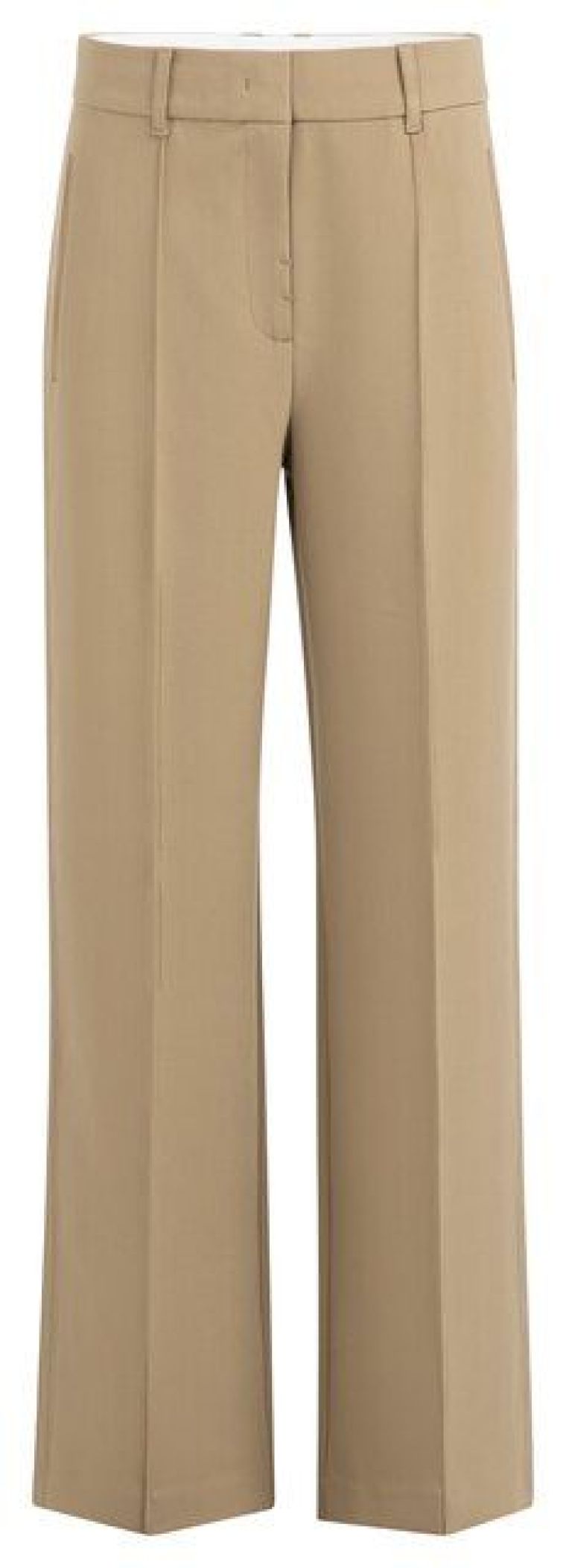 YAYA Geweven broek met stiksels khaki green