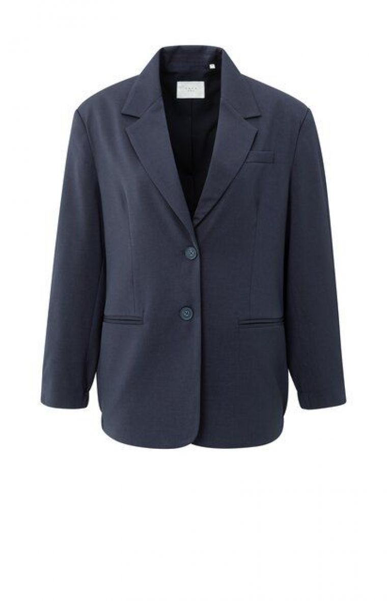 YAYA Blazer met bomberdetails inkwell blue
